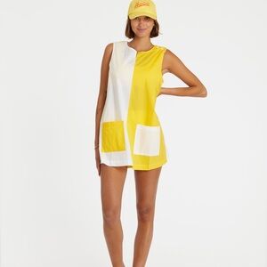 HAMMIES Two-Tone Smock Mini Dress with Pockets |Size Medium